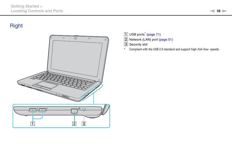 Right | Sony VPCW222AX User Manual | Page 16 / 139