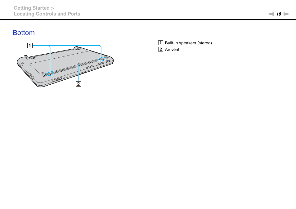 Bottom | Sony VPCW222AX User Manual | Page 18 / 139