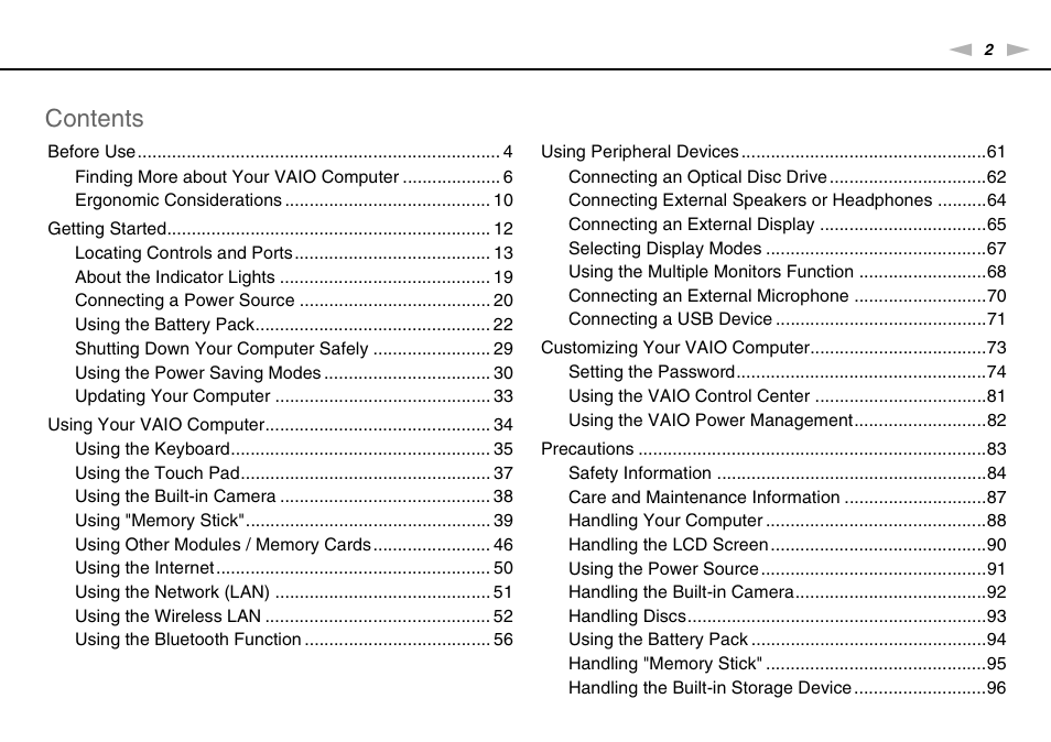 Sony VPCW222AX User Manual | Page 2 / 139