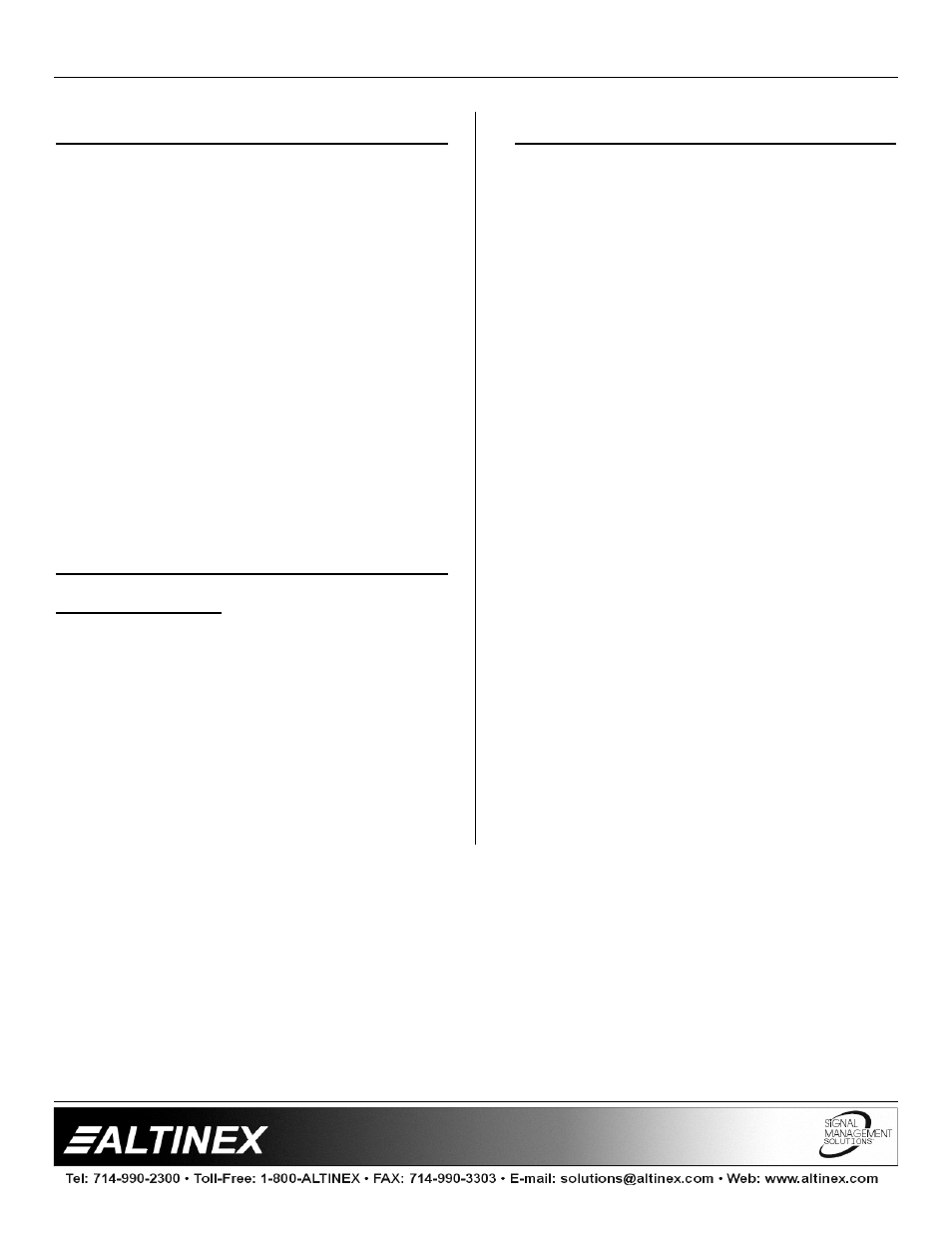 Distribution amplifiers | Altinex DA1206RM User Manual | Page 2 / 9