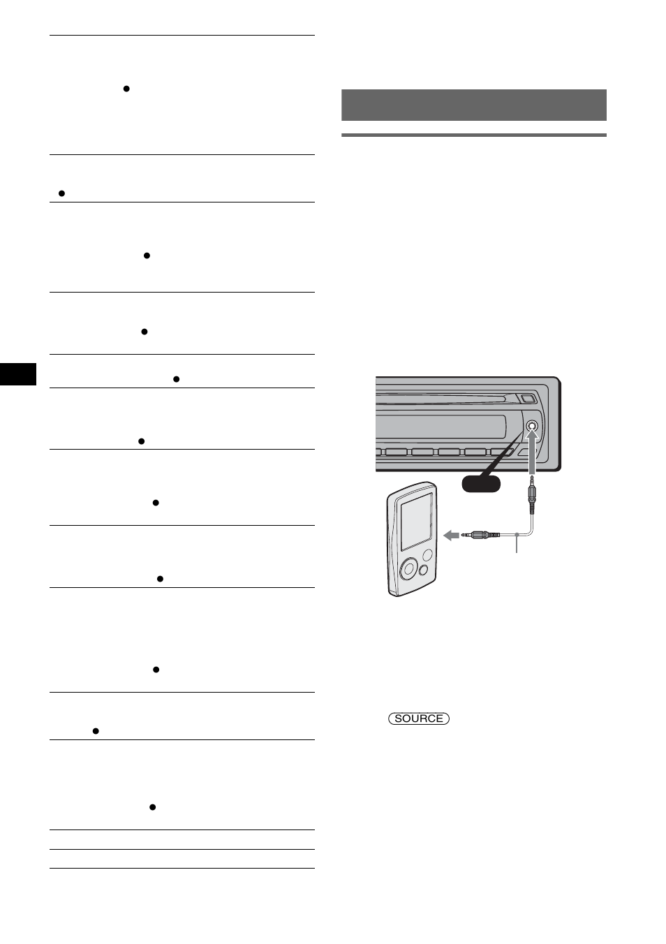 Using optional equipment, Auxiliary audio equipment | Sony MEX-BT2600 User Manual | Page 16 / 80