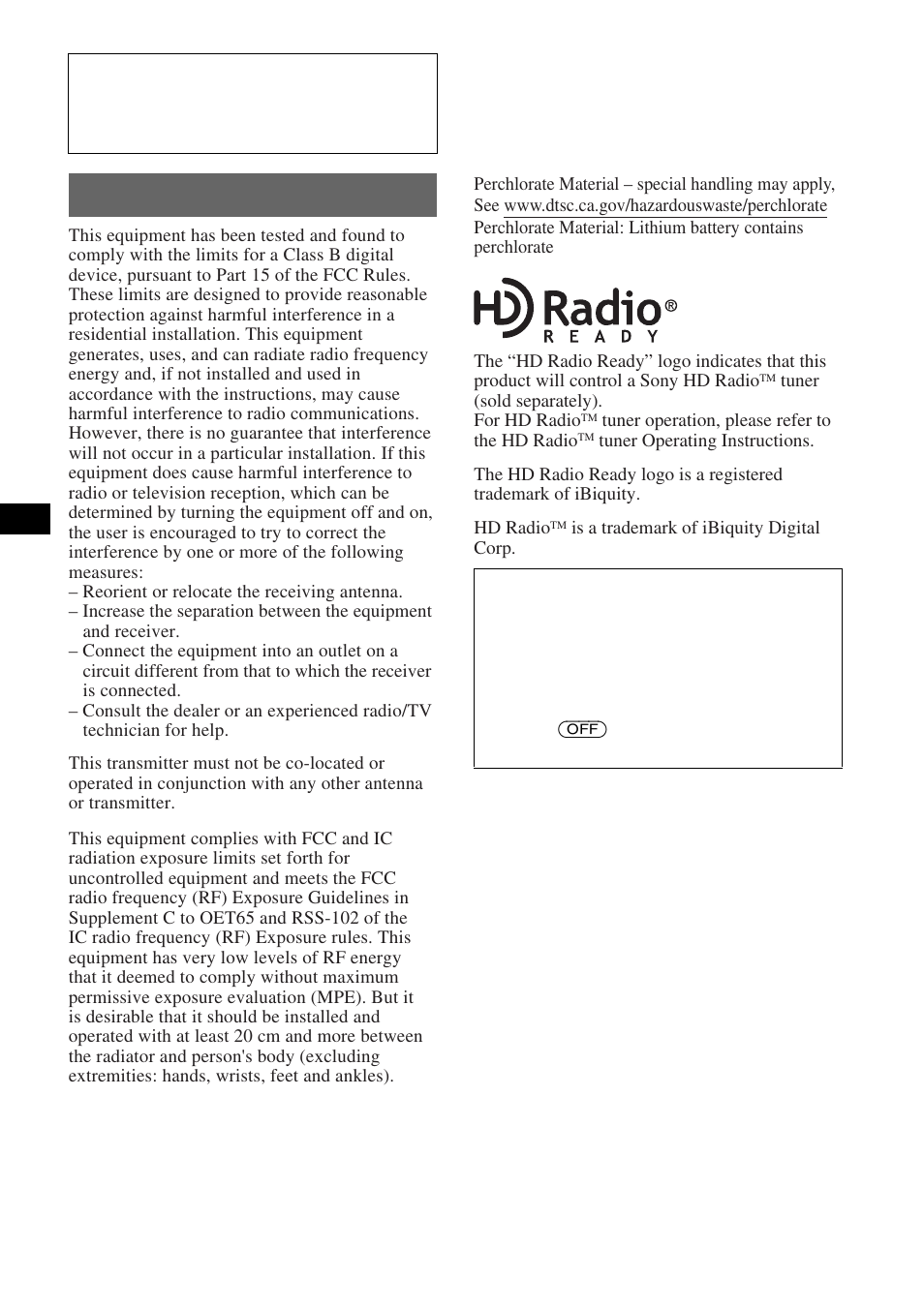 Warning | Sony MEX-BT2600 User Manual | Page 2 / 80