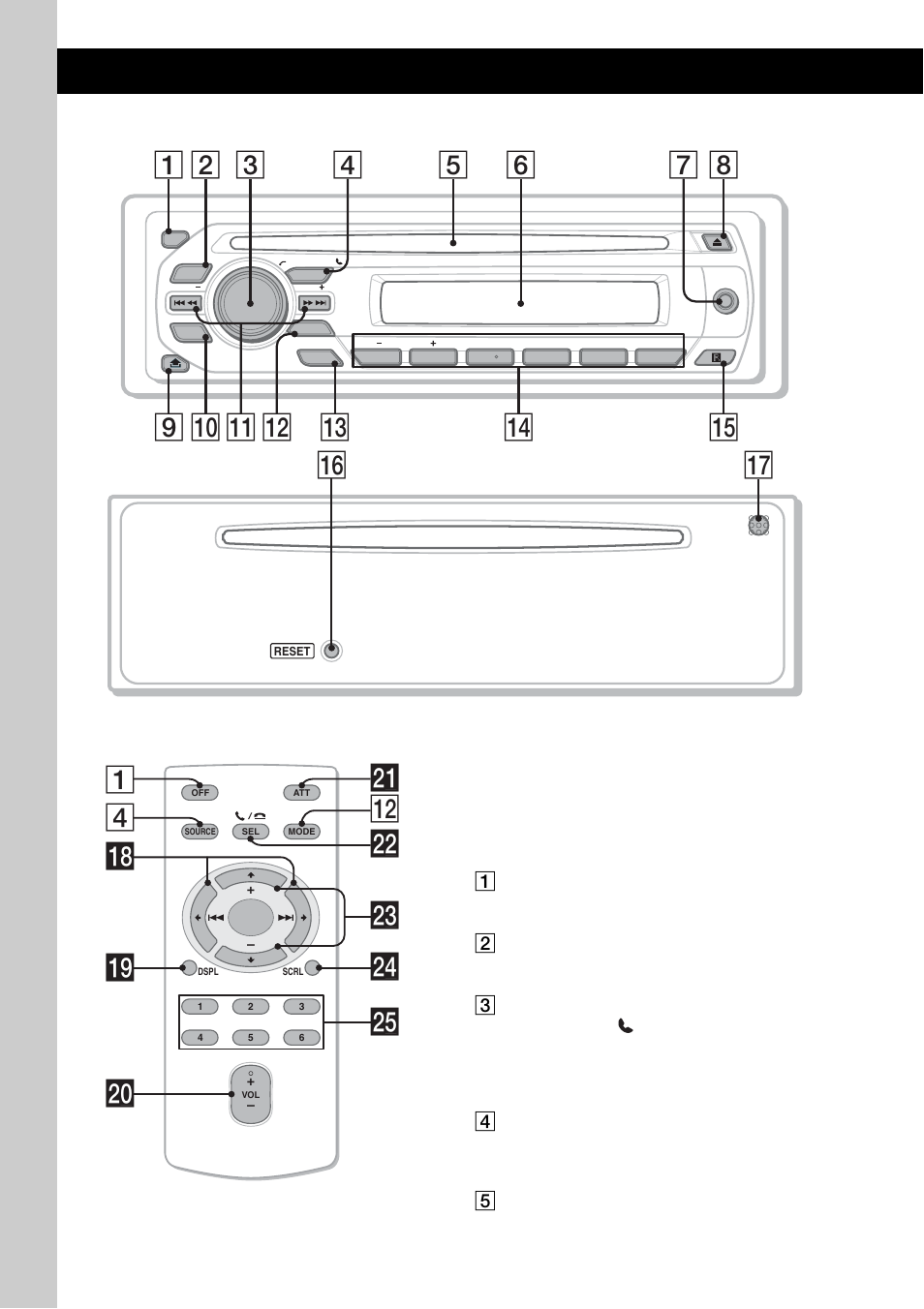 Emplacement des commandes et opérations de base, Appareil principal, Mini-télécommande rm-x304 | Appareil principal mini-télécommande rm-x304, Qj qh, 4ws qs 1 wf qk wa w; ql wg wd | Sony MEX-BT2600 User Manual | Page 32 / 80