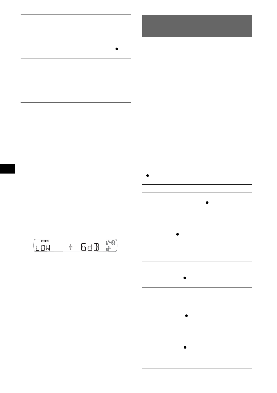 Personnalisation de la courbe de l’égaliseur - eq3, Réglage des paramètres de configuration - set, Personnalisation de la courbe de l’égaliseur — eq3 | Réglage des paramètres de configuration — set | Sony MEX-BT2600 User Manual | Page 40 / 80