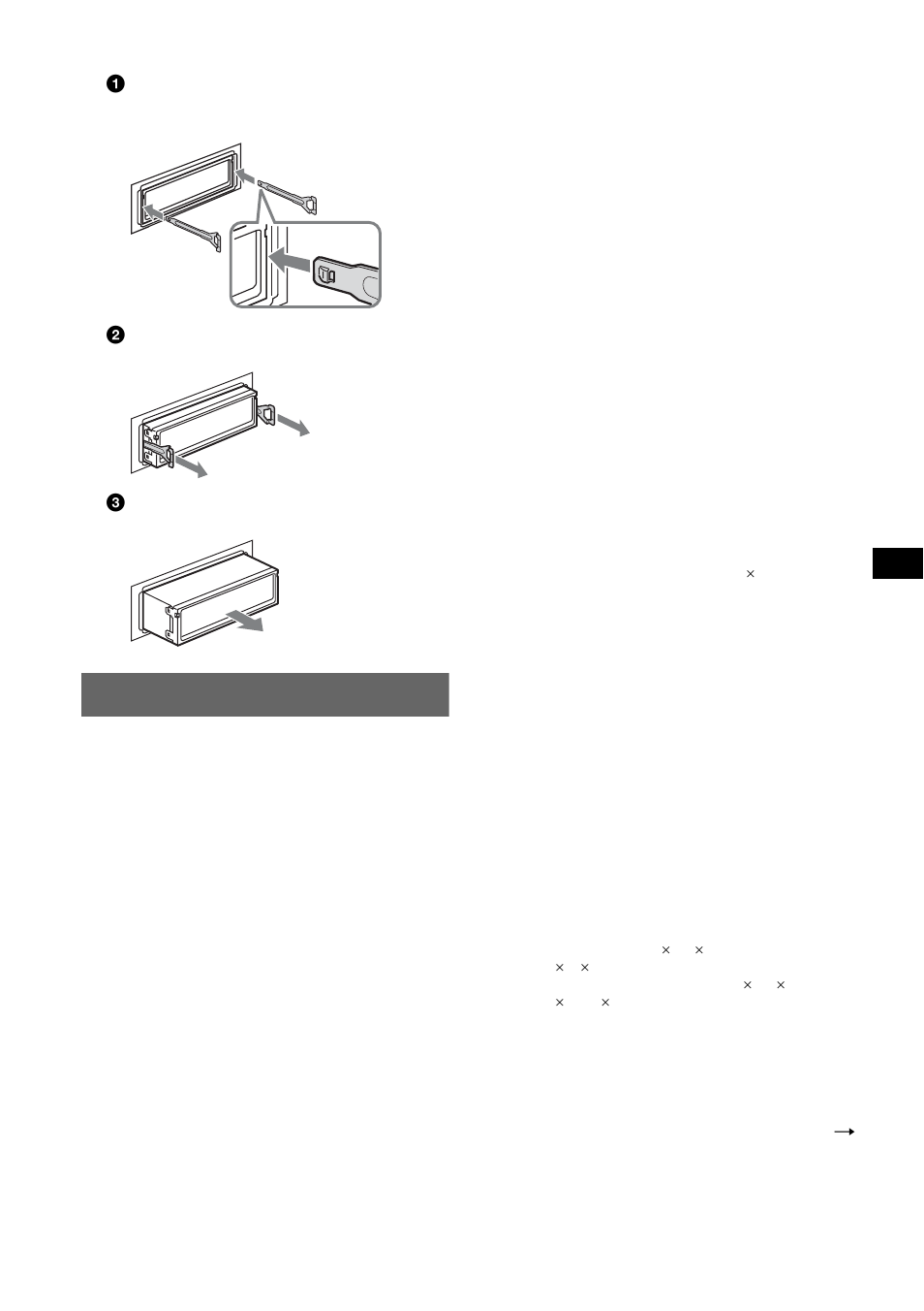 Caractéristiques techniques, Lecteur cd, Radio | Communication sans fil, Amplificateur de puissance, Généralités | Sony MEX-BT2600 User Manual | Page 47 / 80