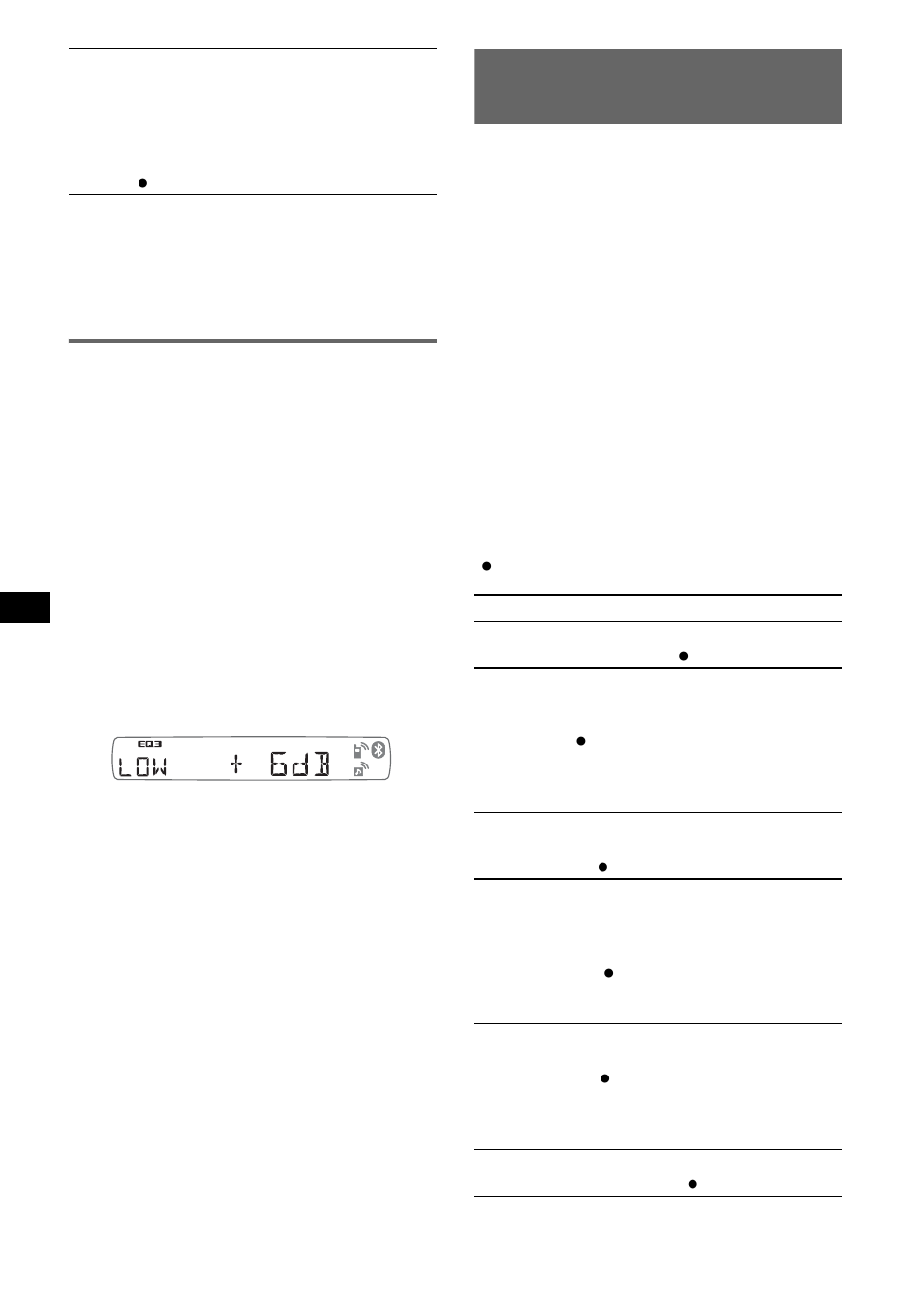 Personalización de la curva de ecualizador - eq3, Definición de los elementos de configuración - set, Personalización de la curva de ecualizador — eq3 | Definición de los elementos de configuración — set | Sony MEX-BT2600 User Manual | Page 66 / 80