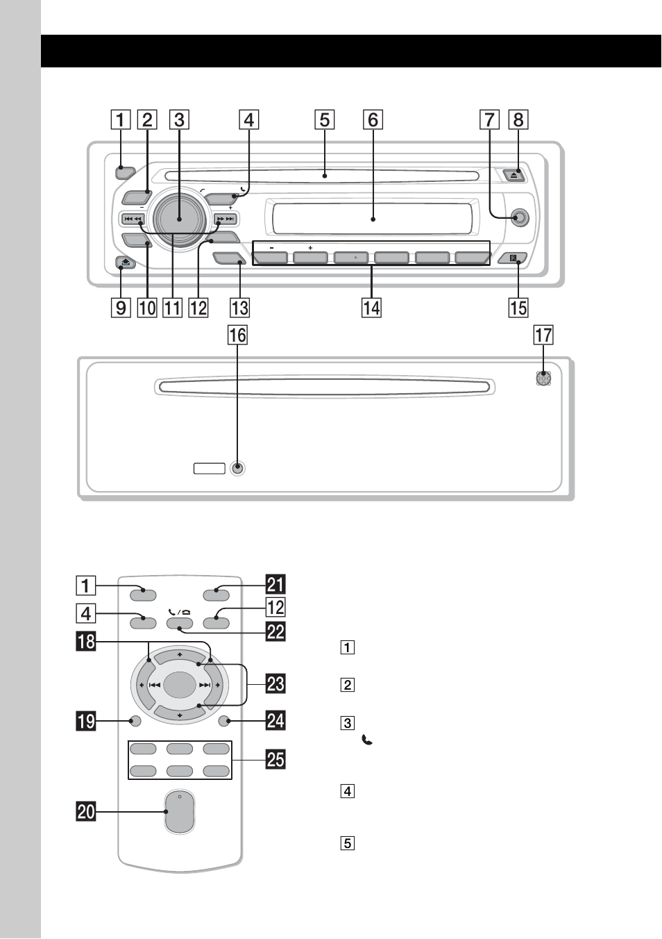 Location of controls and basic operations, Main unit, Card remote commander rm-x304 | Main unit card remote commander rm-x304, Qj qh, 4ws qs 1 wf qk wa w; ql wg wd | Sony MEX-BT2600 User Manual | Page 8 / 80