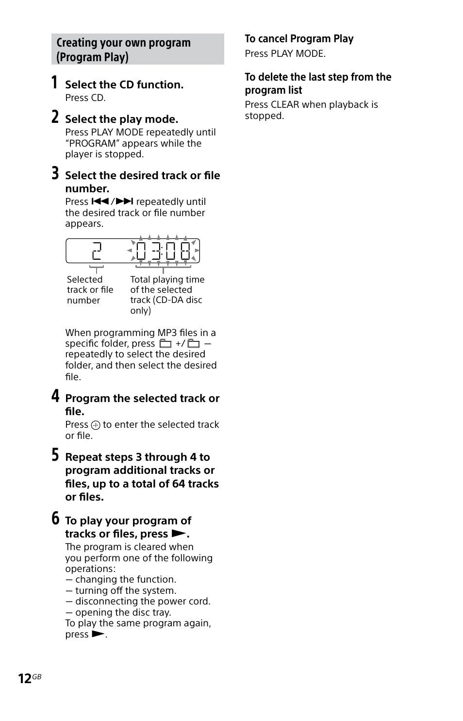 Sony MHC-EC719IP User Manual | Page 12 / 68