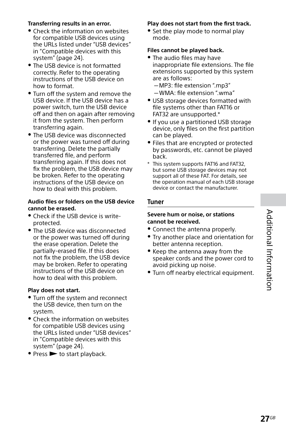 Additional inf orma tion | Sony MHC-EC719IP User Manual | Page 27 / 68