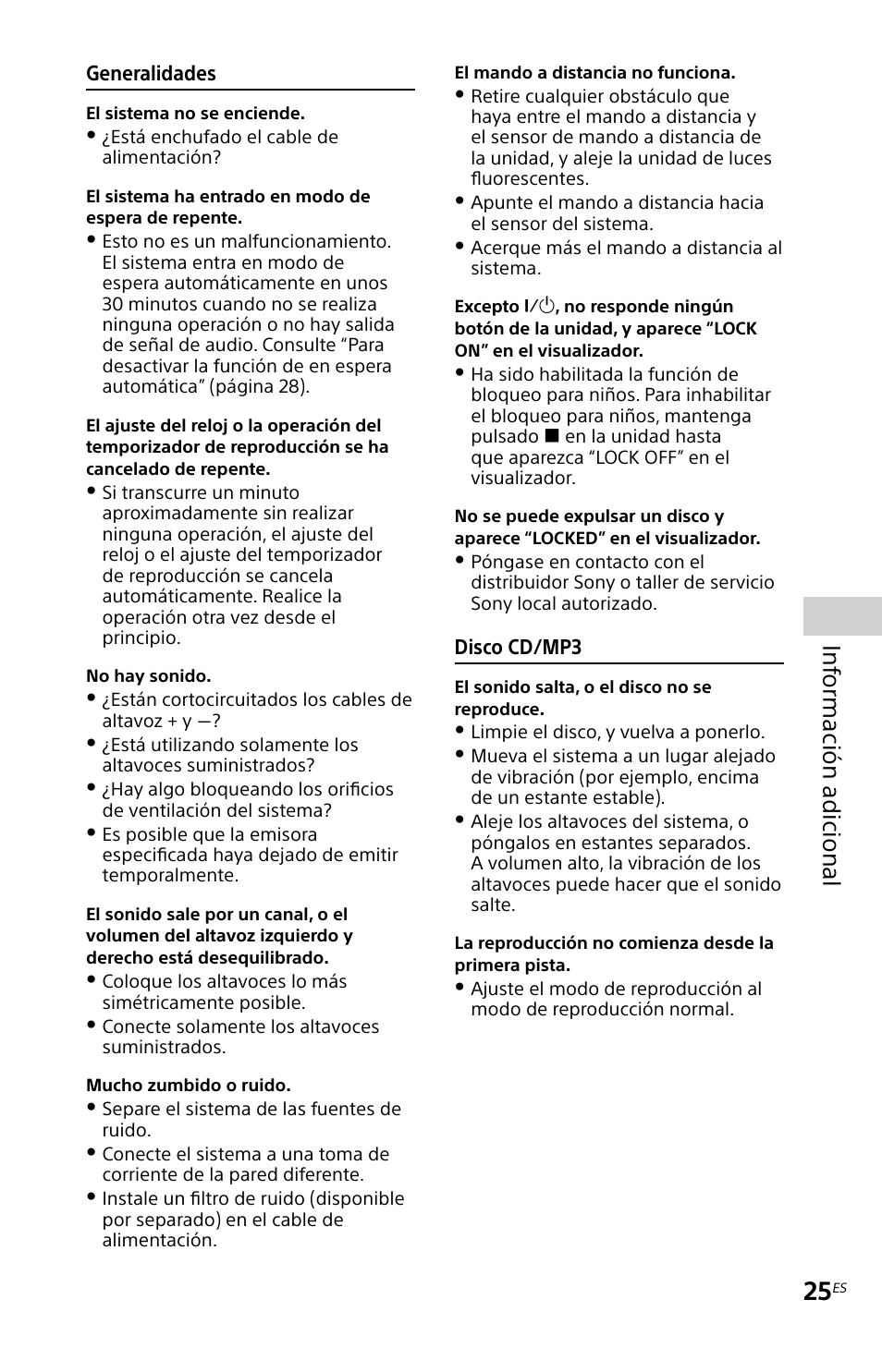 Inf ormación adicional | Sony MHC-EC719IP User Manual | Page 57 / 68