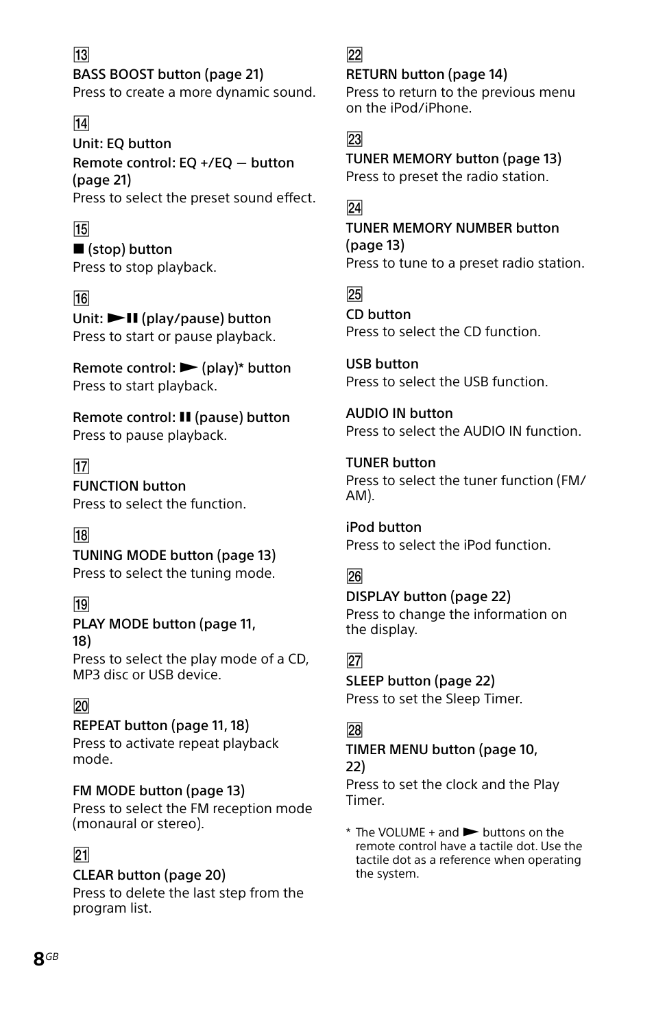 Sony MHC-EC719IP User Manual | Page 8 / 68