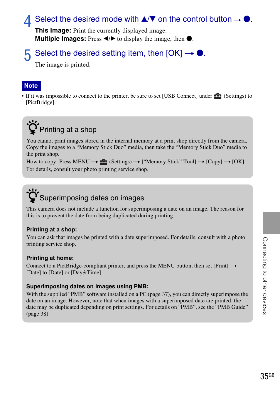 Select the desired setting item, then [ok] t z | Sony DSC-W190 User Manual | Page 35 / 112