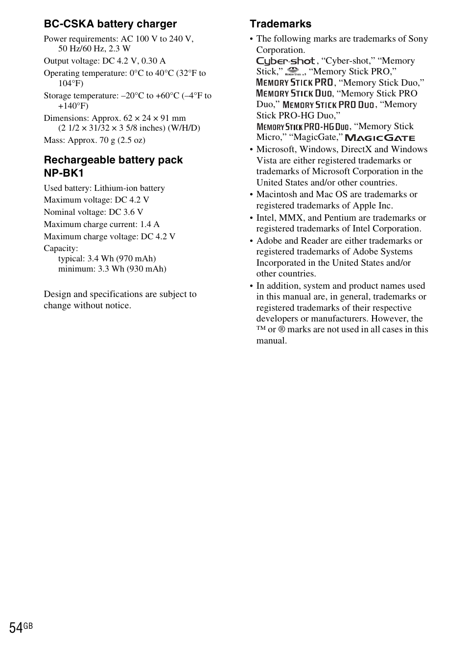 Sony DSC-W190 User Manual | Page 54 / 112