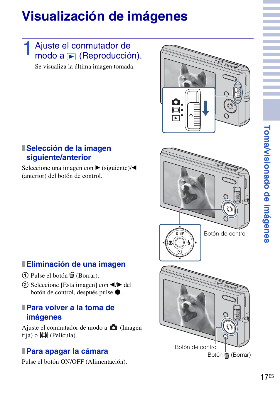 Visualización de imágenes | Sony DSC-W190 User Manual | Page 71 / 112
