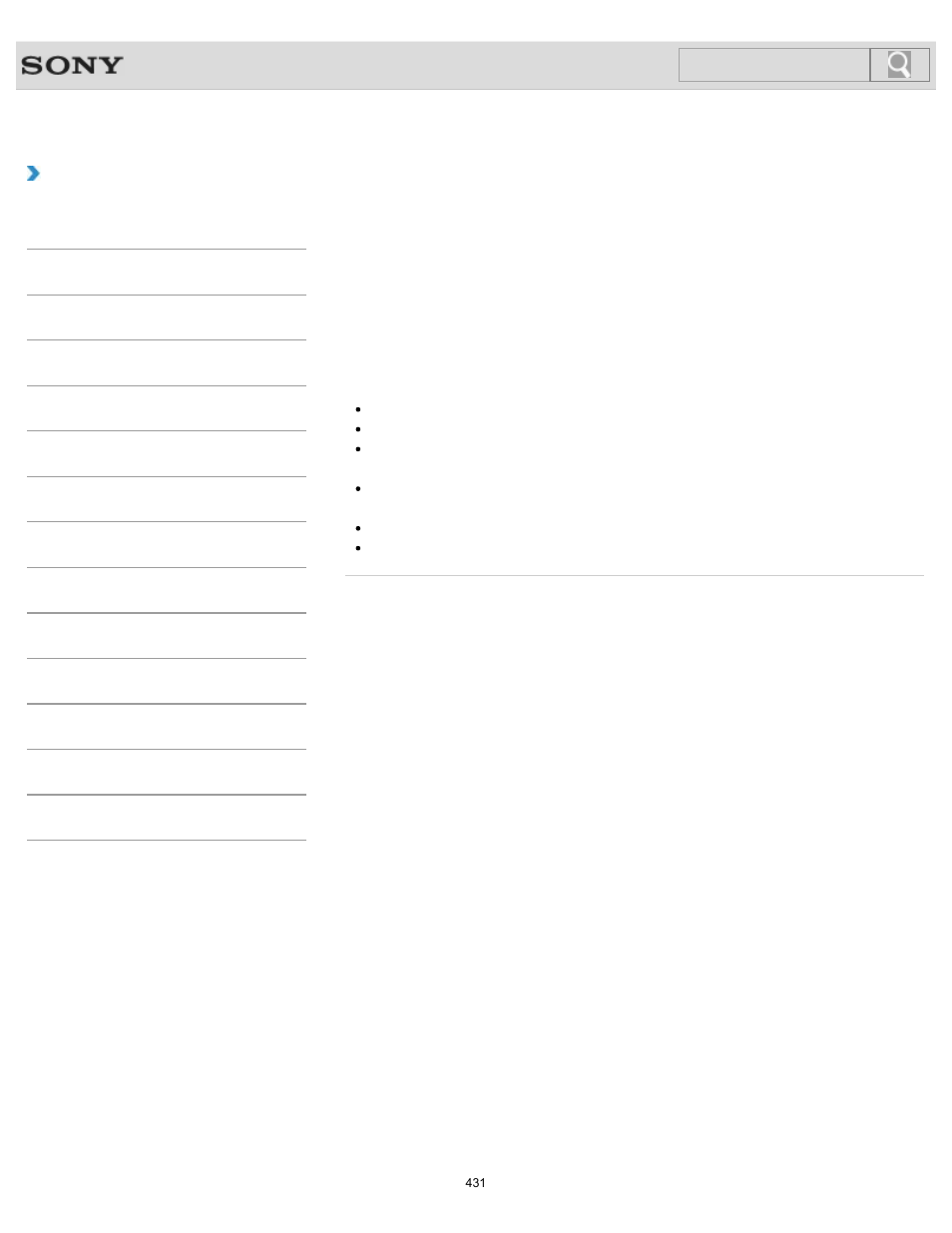 Handling the built-in storage device, How to use, Search | Sony SVL24145CXB User Manual | Page 431 / 541