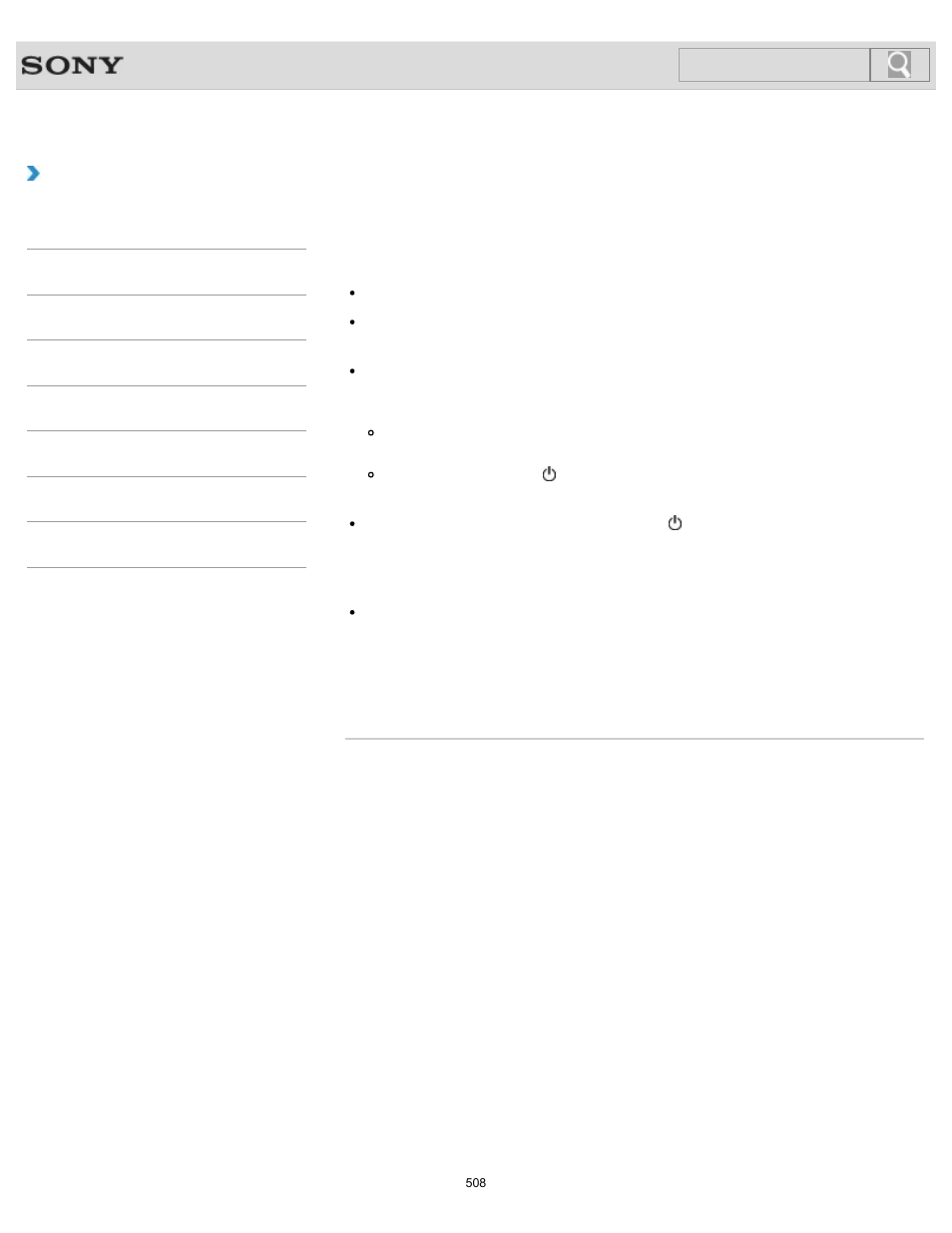 Troubleshooting, Search | Sony SVL24145CXB User Manual | Page 508 / 541