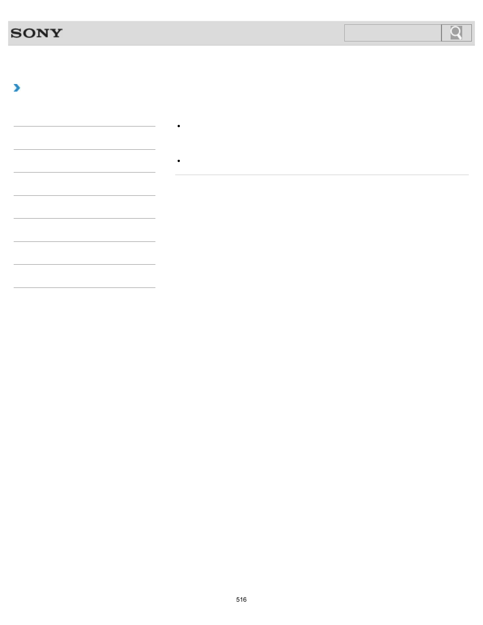 Why can’t i write data to a disc, Troubleshooting, Search | Sony SVL24145CXB User Manual | Page 516 / 541