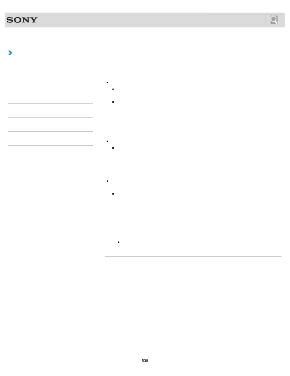 Troubleshooting, Search | Sony SVL24145CXB User Manual | Page 538 / 541