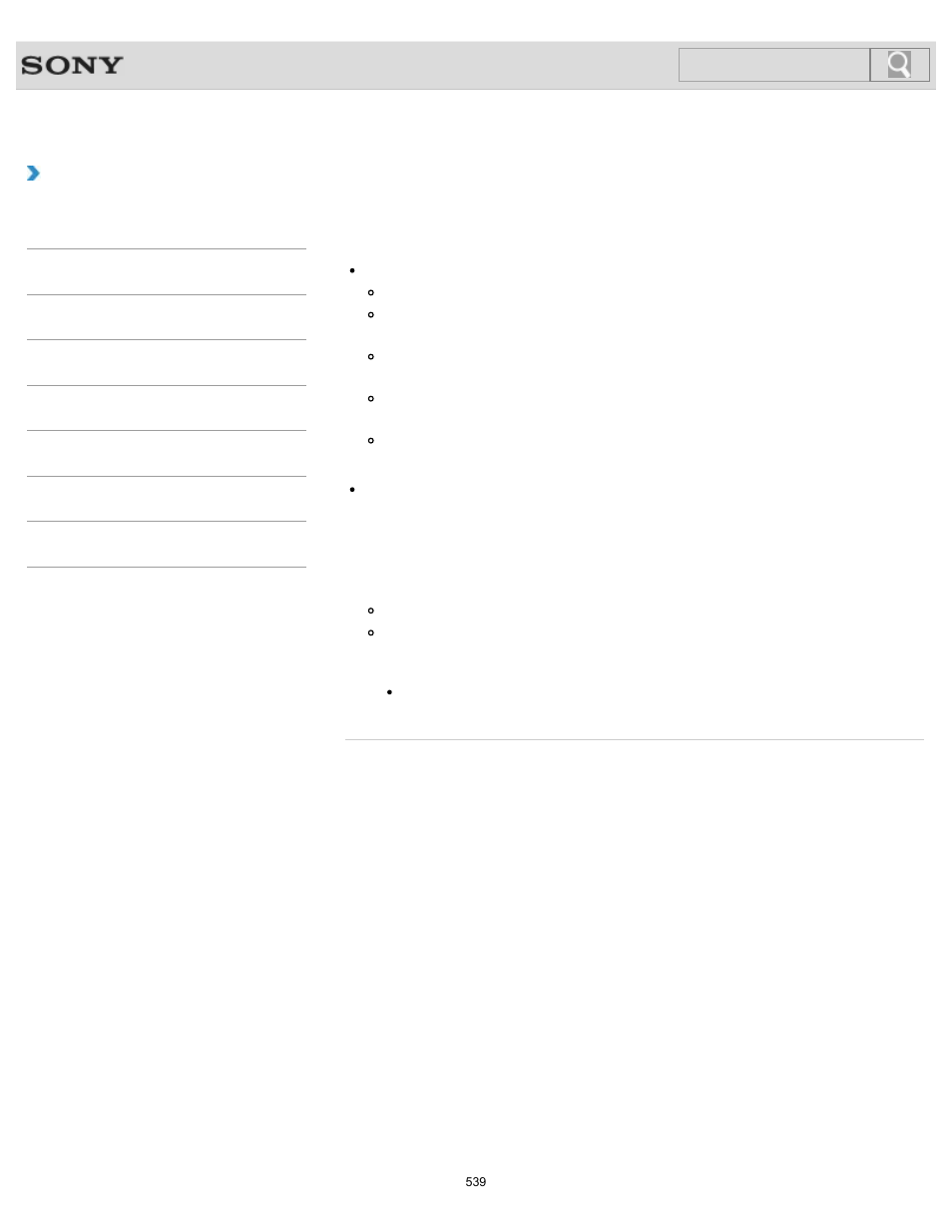 Troubleshooting, Search | Sony SVL24145CXB User Manual | Page 539 / 541