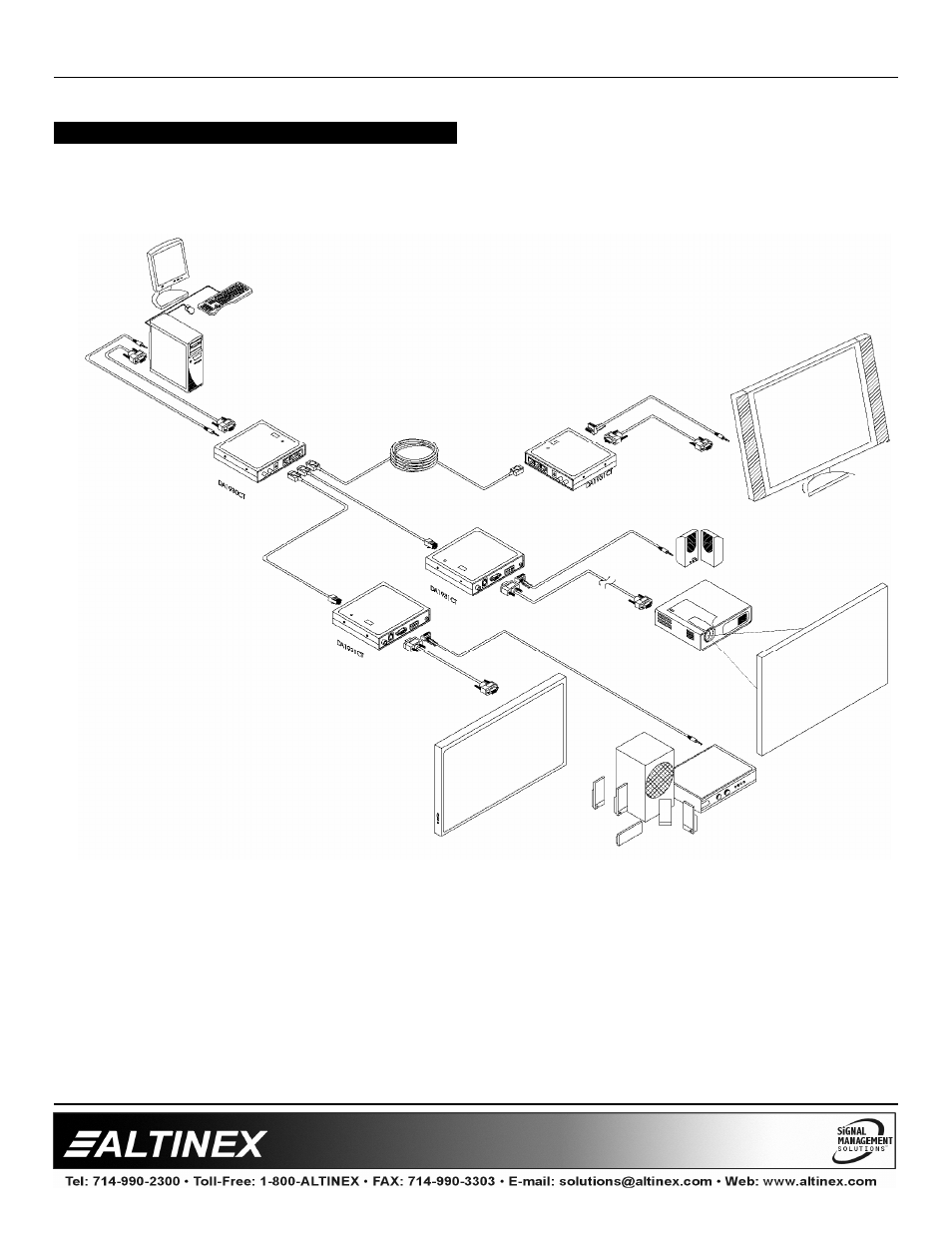 Special application | Altinex CAT-5 to VGA + Audio Receiver DA1931CT User Manual | Page 6 / 12