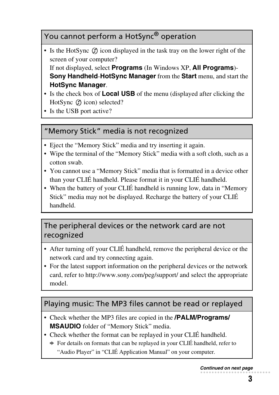 Sony PEG-NX60 User Manual | Page 3 / 52