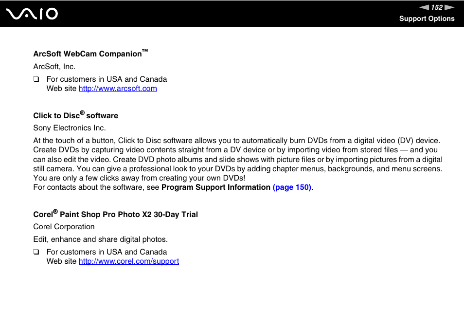 Sony VGN-NR430E User Manual | Page 152 / 163