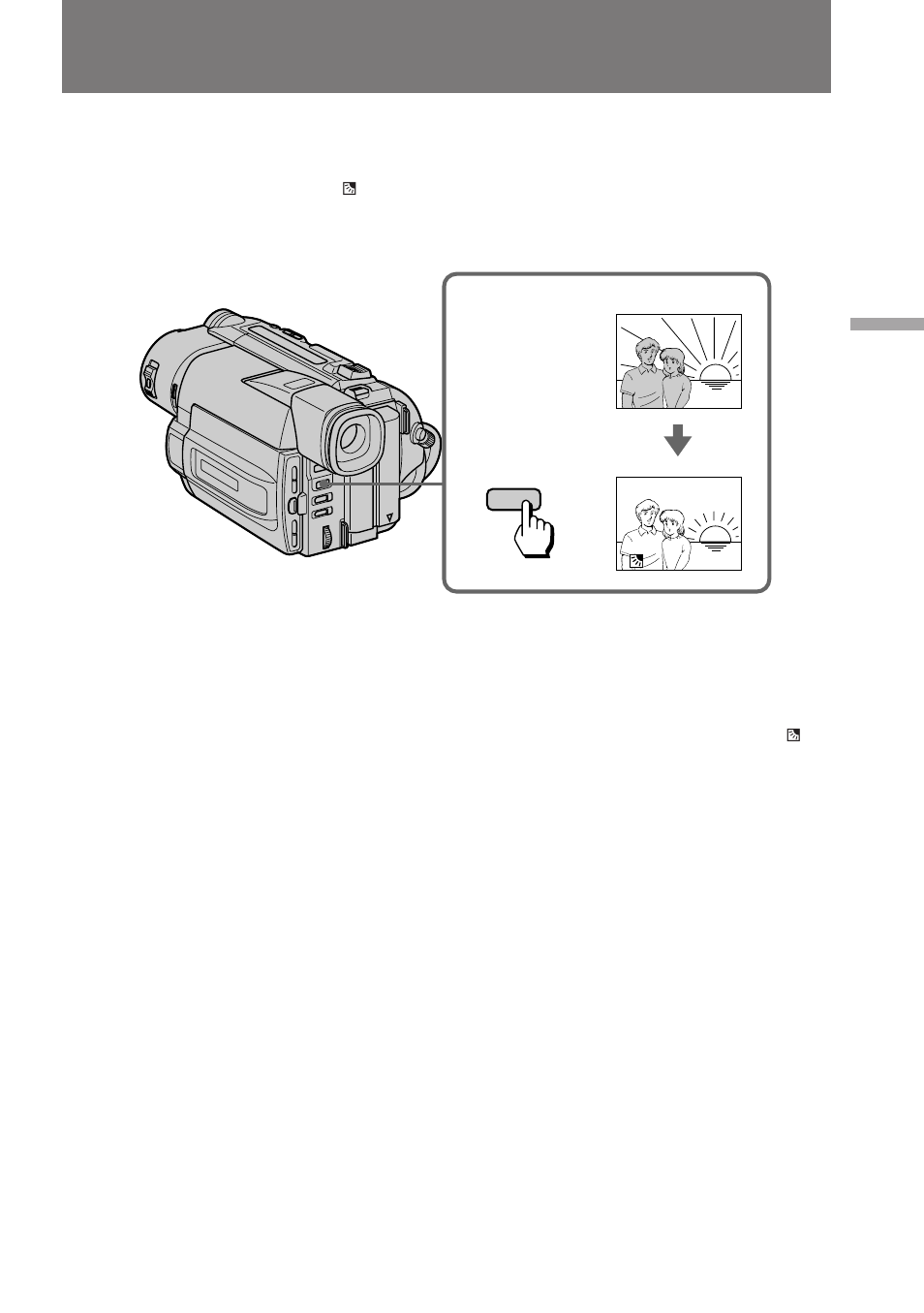 Shooting with backlighting | Sony CCD-TRV85 User Manual | Page 33 / 88