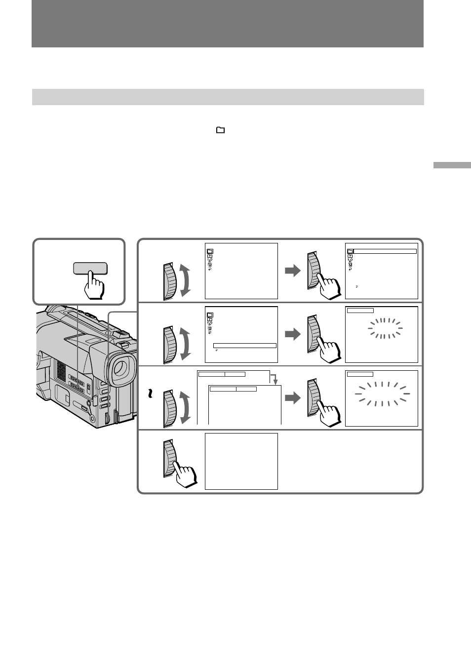 Superimposing a title, Superimposing titles | Sony CCD-TRV85 User Manual | Page 47 / 88