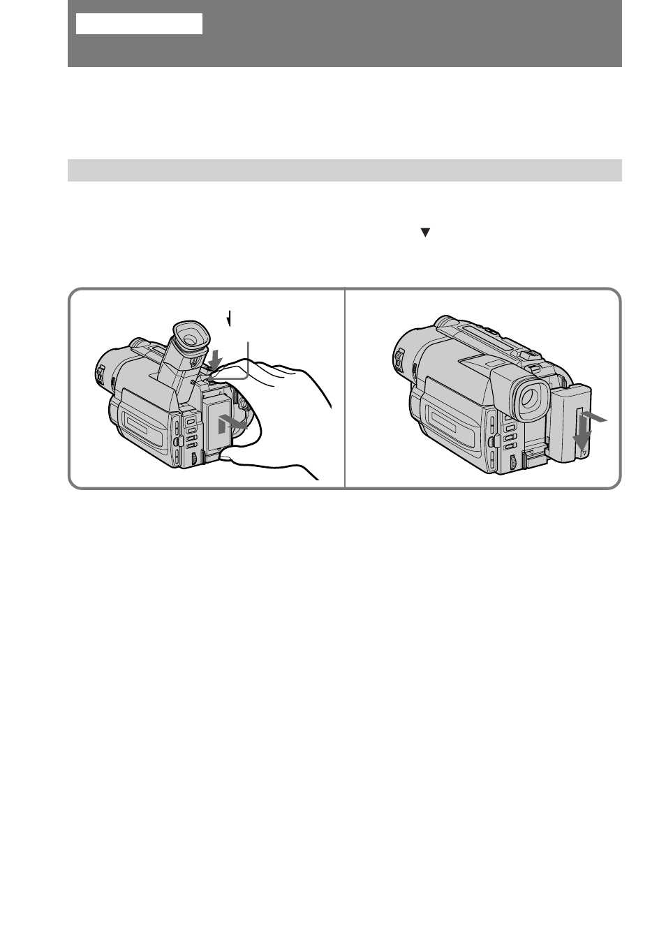 Installing and charging the battery pack | Sony CCD-TRV85 User Manual | Page 6 / 88