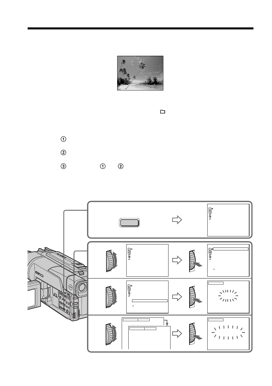 Superimposing a title | Sony DCR-TRV120 User Manual | Page 44 / 132