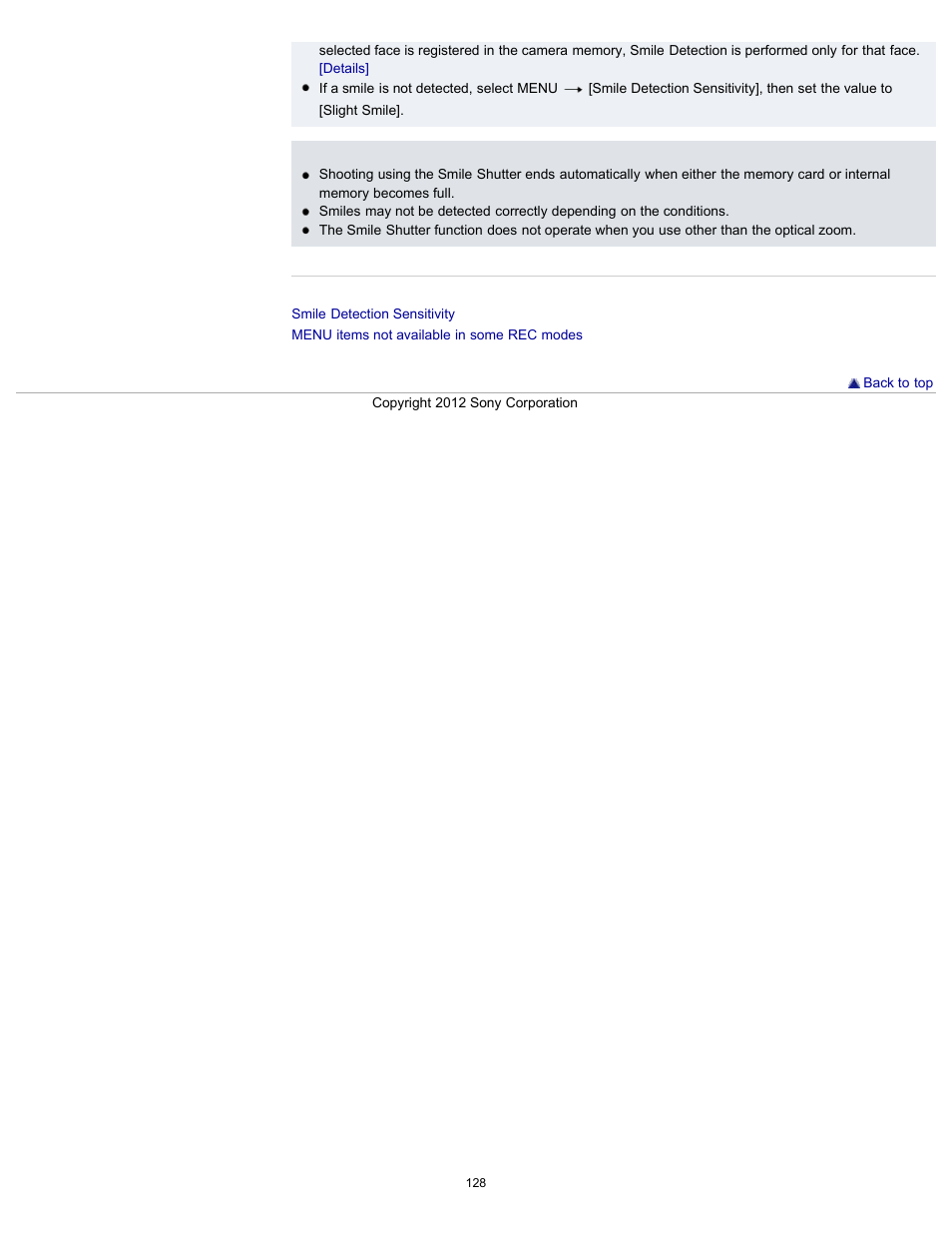 Sony DSC-WX100 User Manual | Page 128 / 257