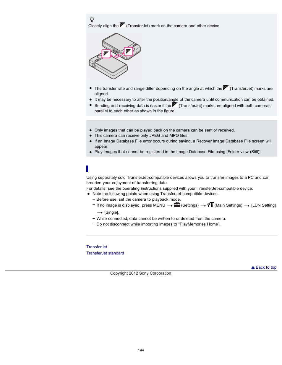 Sony DSC-WX100 User Manual | Page 144 / 257