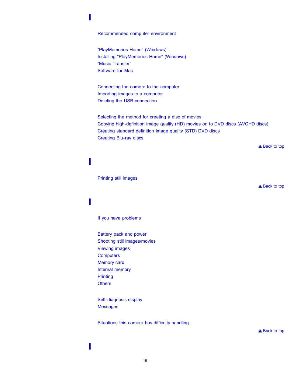 Sony DSC-WX100 User Manual | Page 18 / 257