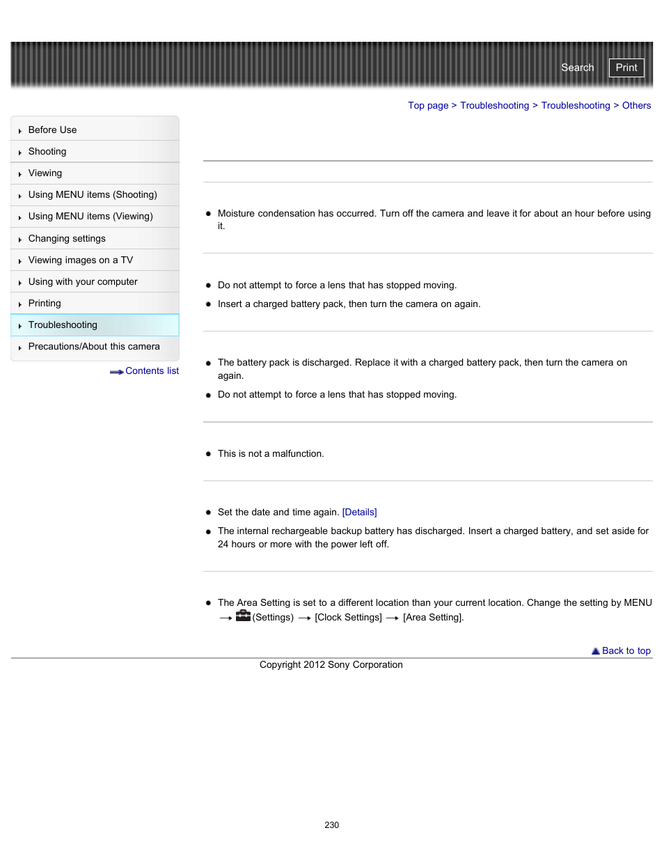 Others, Cyber-shot user guide | Sony DSC-WX100 User Manual | Page 230 / 257