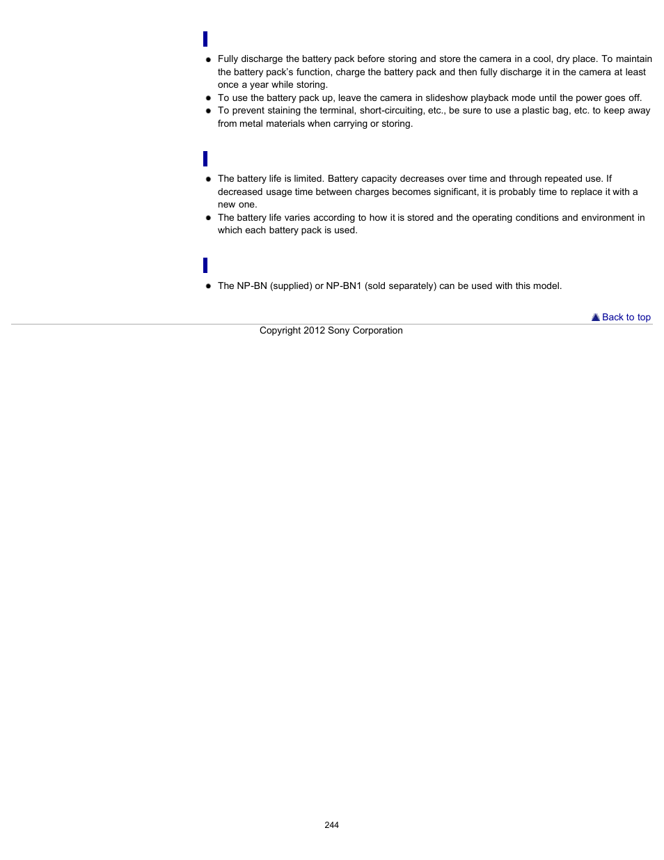 Sony DSC-WX100 User Manual | Page 244 / 257