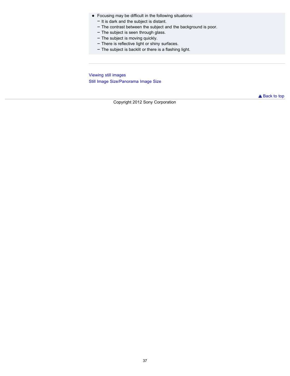 Sony DSC-WX100 User Manual | Page 37 / 257