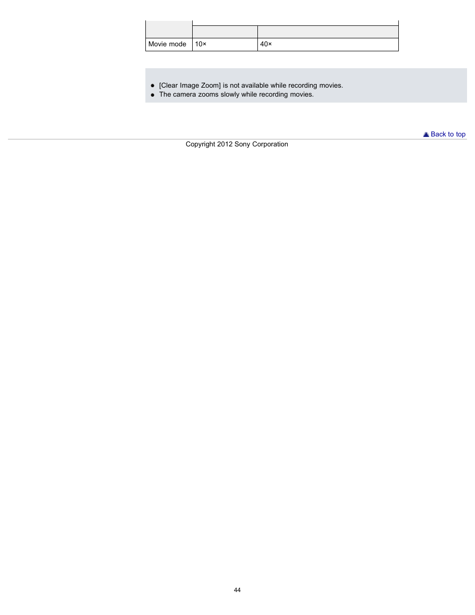 Sony DSC-WX100 User Manual | Page 44 / 257