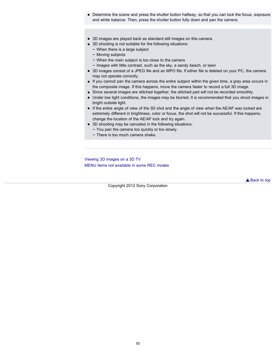 Sony DSC-WX100 User Manual | Page 50 / 257