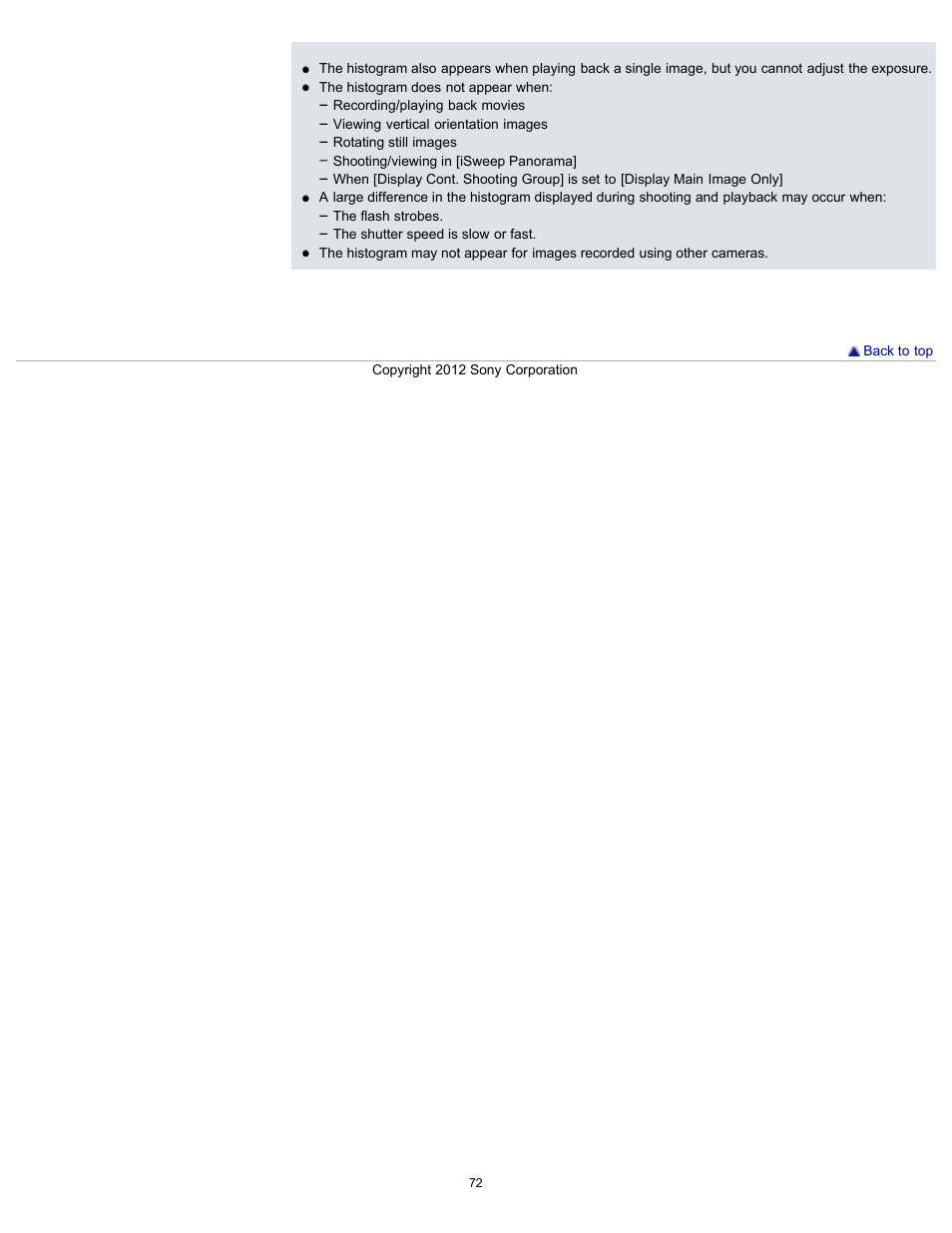Sony DSC-WX100 User Manual | Page 72 / 257