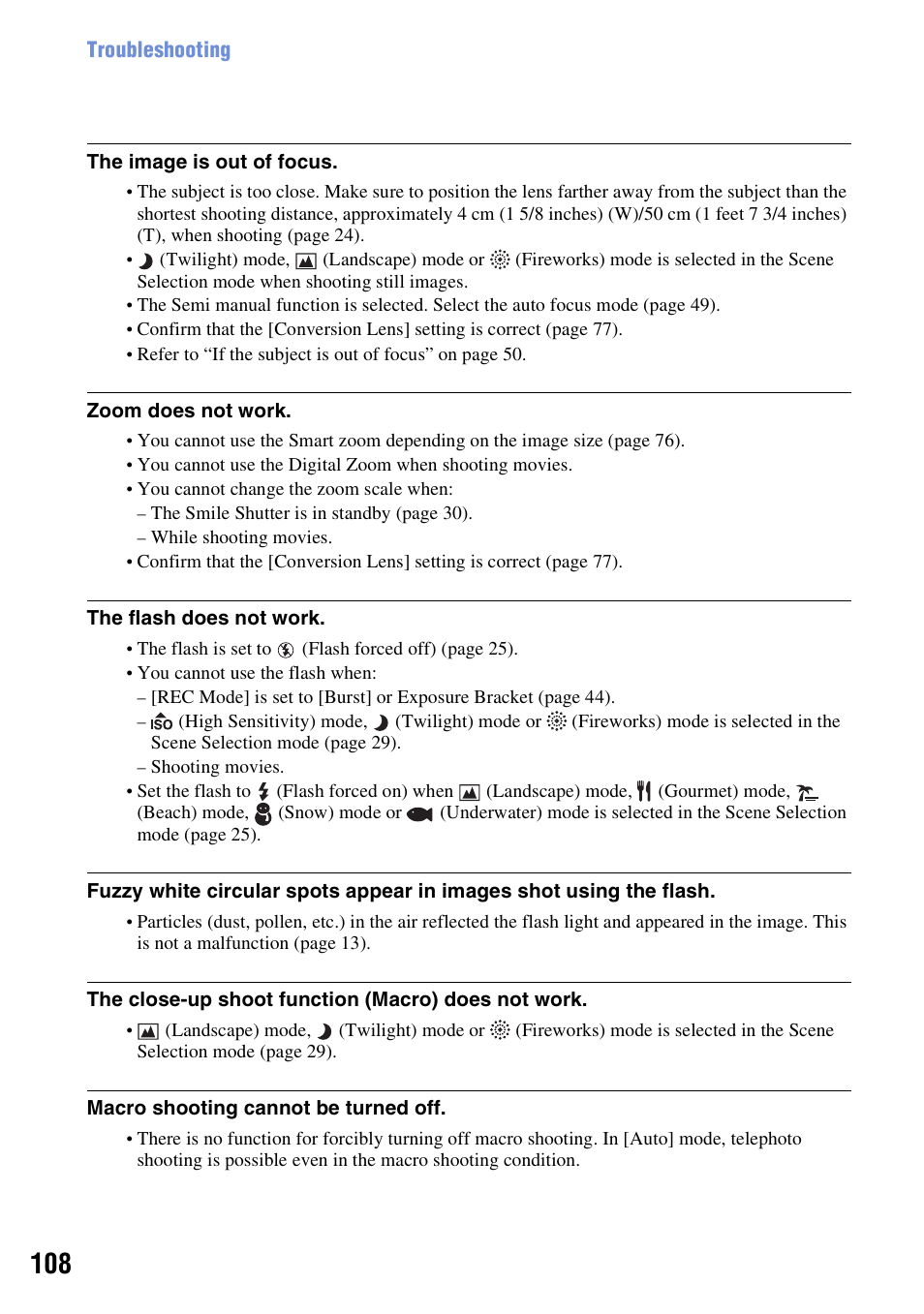 Sony DSC-W230 User Manual | Page 108 / 129