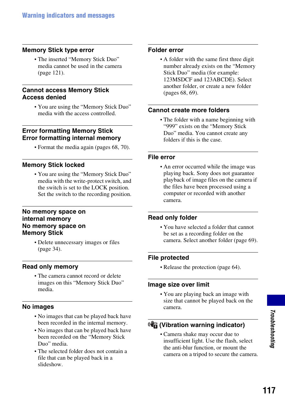 Sony DSC-W230 User Manual | Page 117 / 129