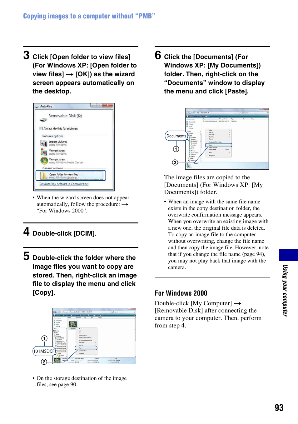 Sony DSC-W230 User Manual | Page 93 / 129