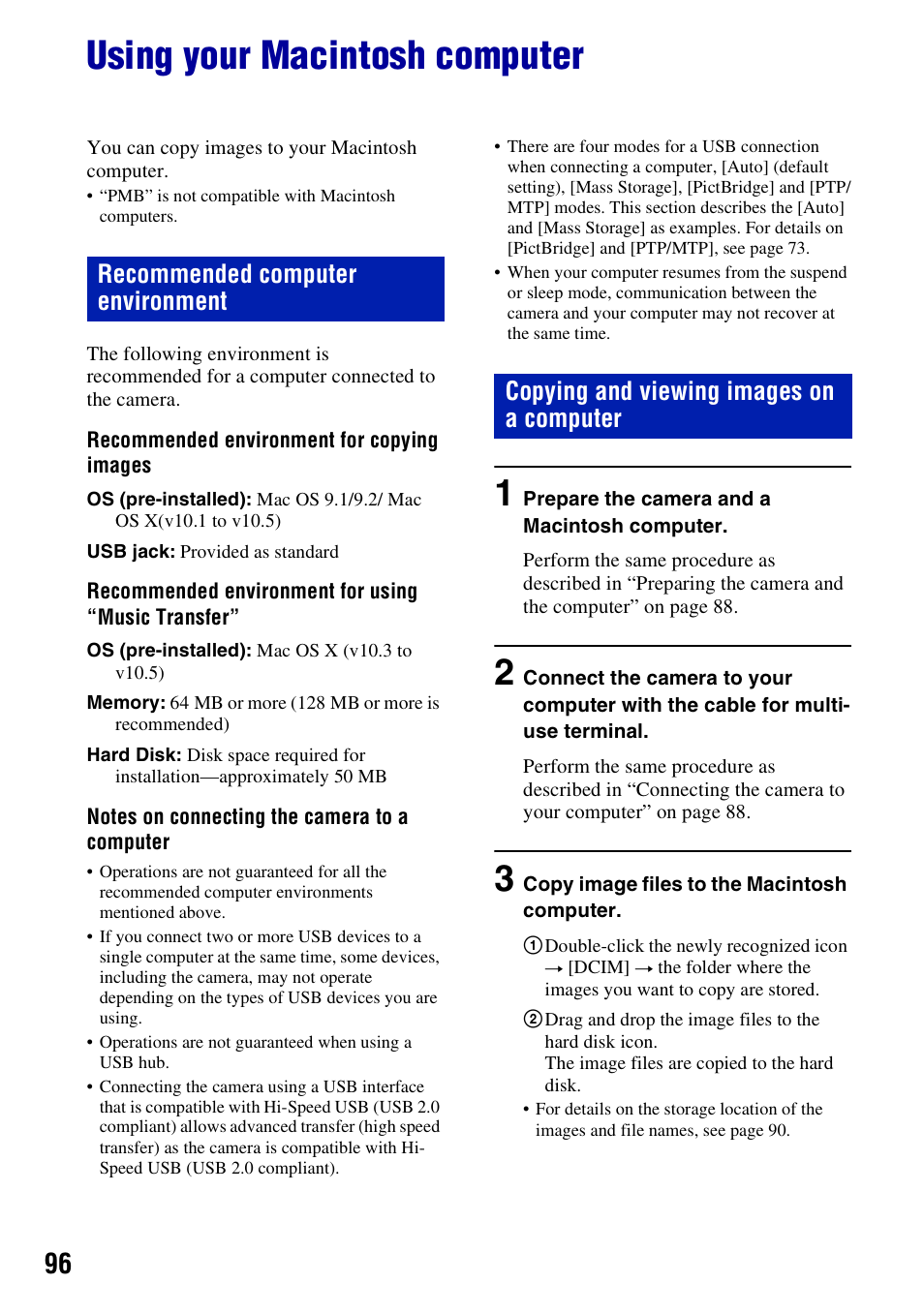 Using your macintosh computer | Sony DSC-W230 User Manual | Page 96 / 129