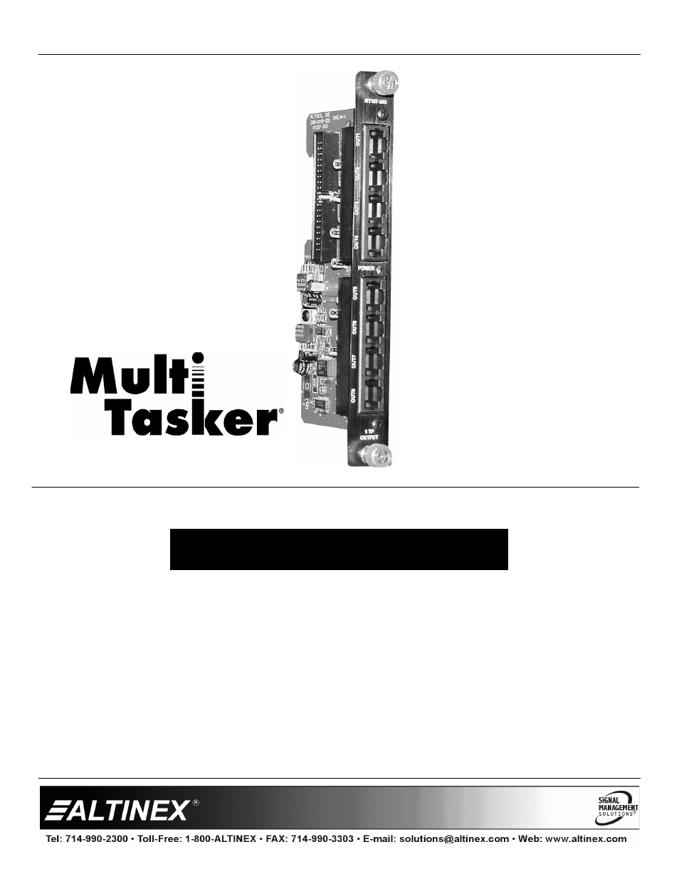 Altinex MT107-303 User Manual | 10 pages