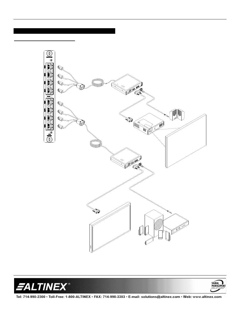 Application diagrams, Diagram 1: typical setup, Multitasker | Altinex MT107-303 User Manual | Page 7 / 10
