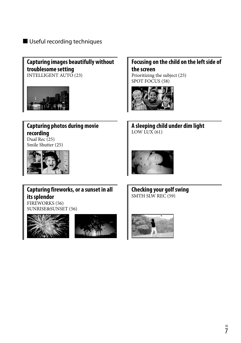 Sony DCR-SX83 User Manual | Page 7 / 96