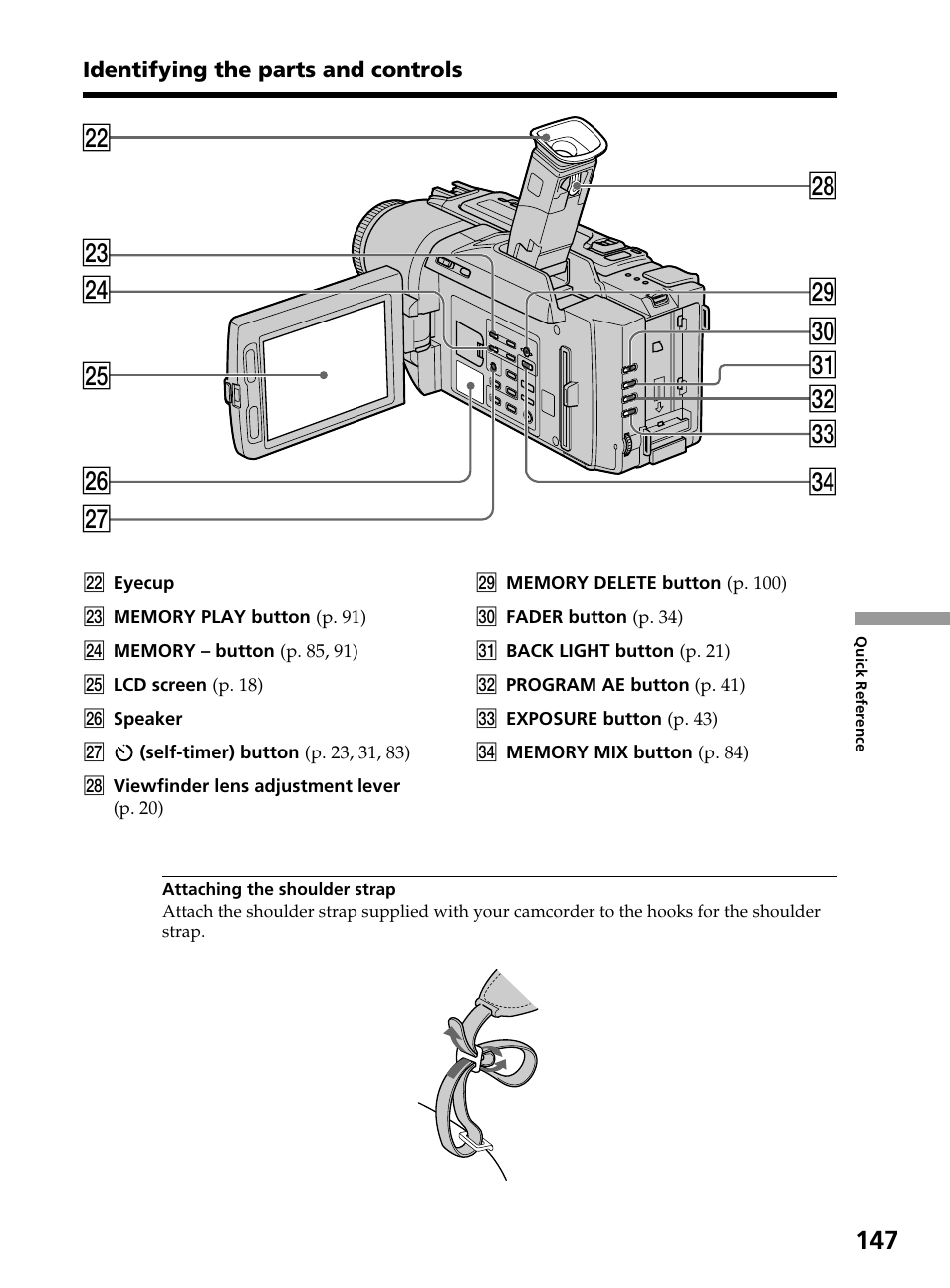 Wj wg ws wd wf wh ef ed es e; wk wl ea | Sony DCR-TRV820 User Manual | Page 147 / 156