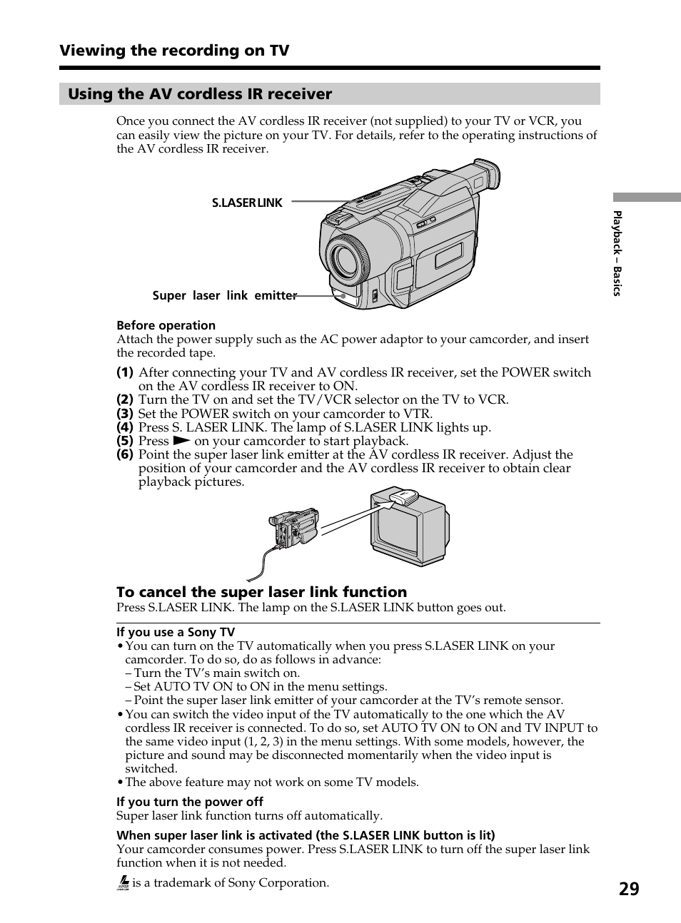 Sony DCR-TRV820 User Manual | Page 29 / 156