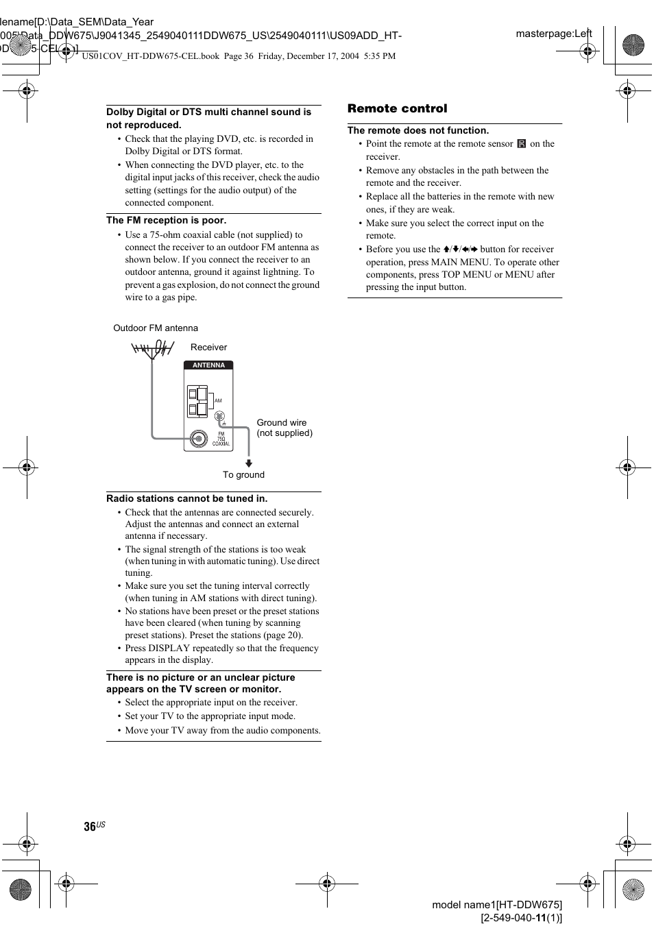 Sony HT-DDW675 User Manual | Page 36 / 40