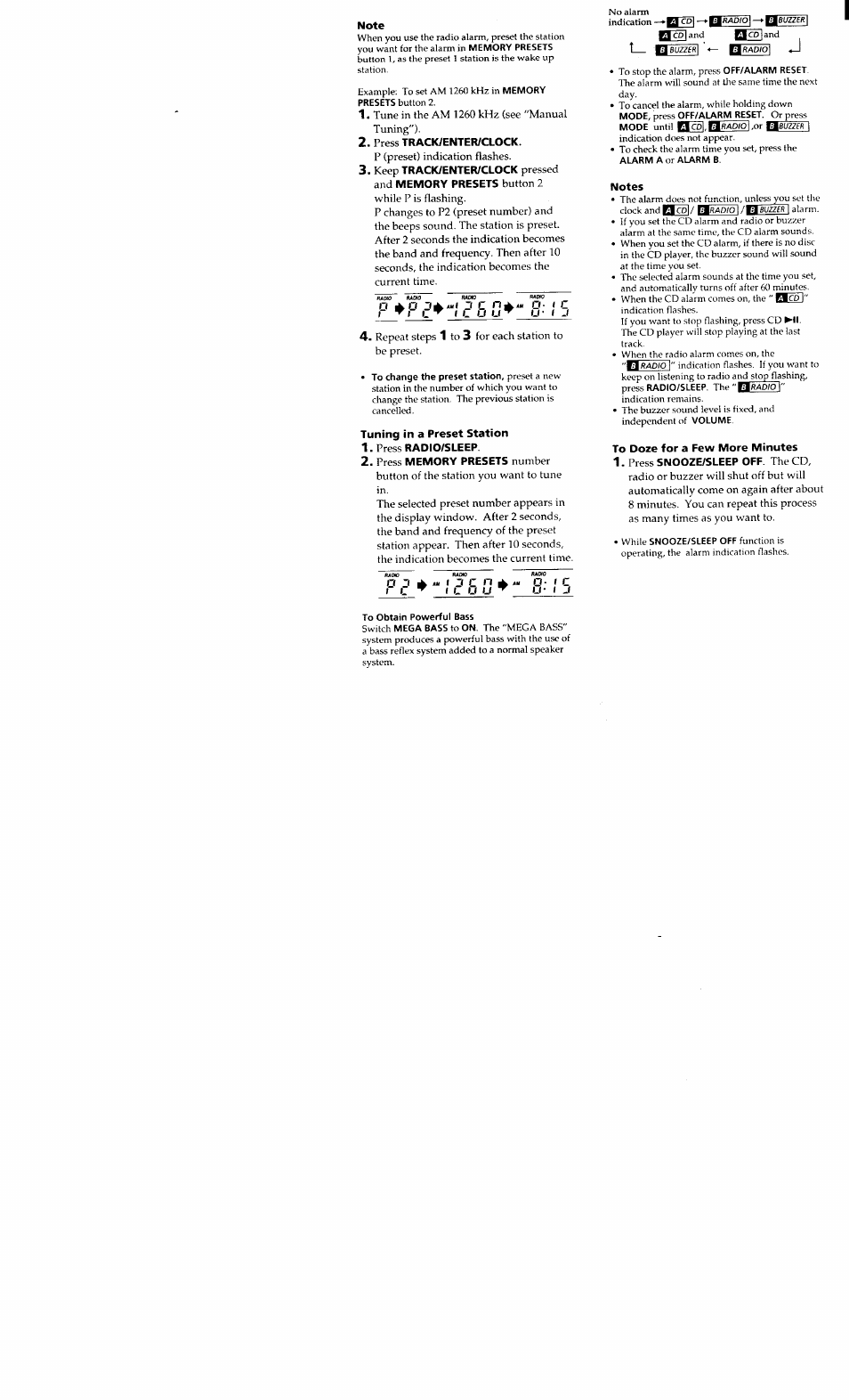 D c n^u, T_ b, Bftap/ol j | Sony ICF-CD833 User Manual | Page 10 / 12